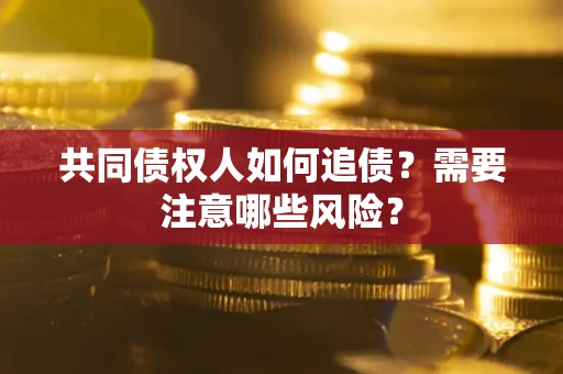 济南共同债权人如何追债？需要注意哪些风险？