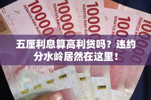 济南五厘利息算高利贷吗？违约分水岭居然在这里！