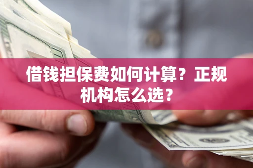 济南借钱担保费如何计算？正规机构怎么选？