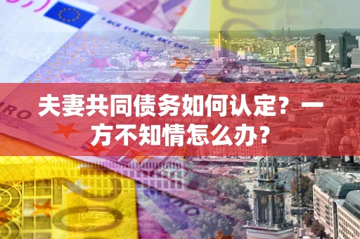 济南夫妻共同债务如何认定？一方不知情怎么办？