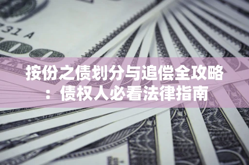 济南按份之债划分与追偿全攻略：债权人必看法律指南