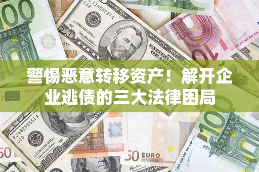 济南警惕恶意转移资产！解开企业逃债的三大法律困局